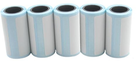57 * 25MM Thermopapier Label Aufkleber Klebstoff Rollen Papier for Mini Drucker Instant Print Kinder Kamera Druck Papier ersatz Thermopapier (Color : 5Roll Label Sticker)