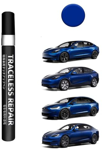 TOPABYTE Ausbesserungslackstift für Tesla Model Y/X/S/3 Highland Karosserielack-Reparaturset, zum Löschen von Kratzern im Auto, Reparaturstift Ausbesserungslacke (Deep Blue Metallic)-PPSB
