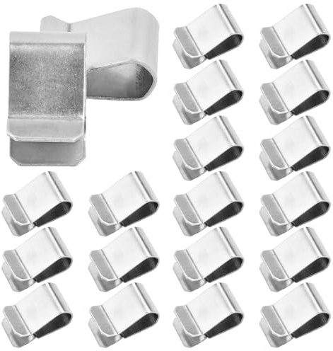 Clip di Chiusura in Acciaio, Clip di Metallo, Clip a U, 25pz Clip U Argentato, Acciaio Inossidabile U Clip, a Molla in Acciaio Inossidabile, 21.4mm X 12mm