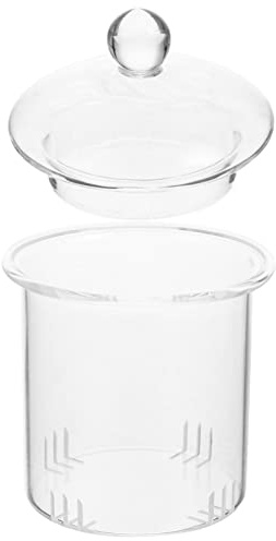 Mikinona Glas Teesieb Mit Deckel Teekannenfilter Ersatz 600ml Feinmaschiges Teefilter Zubehör Für Losen Tee Und Teeblätter