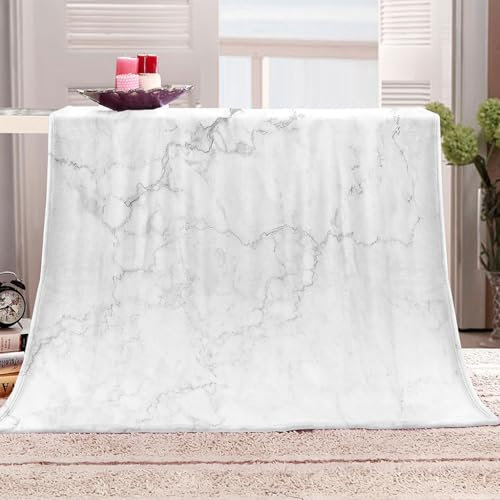 KQYLBM Fleece Blanket Marmor Kinderdecke Winter Decke 130 X 150 cm Flauschige Decke