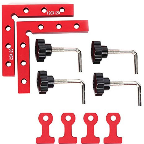 ABBNIA Équerres de positionnement à 90 degrés, Pinces à Angle Droit en Alliage d'aluminium, Outils de Travail du Bois pour boîtes, étagères et Coins extérieurs