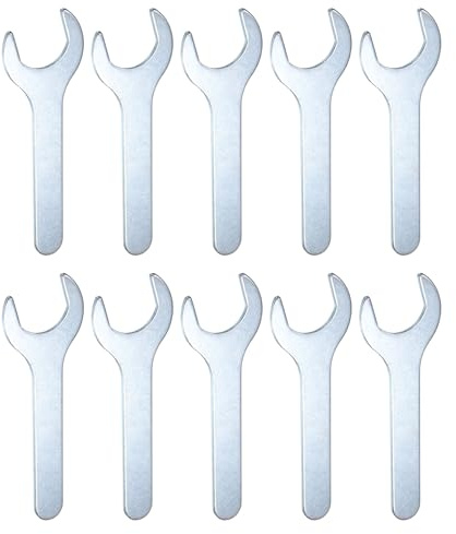QUARKZMAN 10pcs Llave Pequeña Llave de Boca Abierta 28x135x2.8mm Métrica En Forma de U de Un Solo Extremo Llave Super Delgada y Pequeña de Cabeza Plana Galvanizada Y