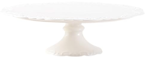 Cabilock Keramik Kuchenständer 12 Zoll Tortenständer Mit Relief Obstplatte Für Dessert Cupcakes Party Hochzeit Geburtstagsfeier