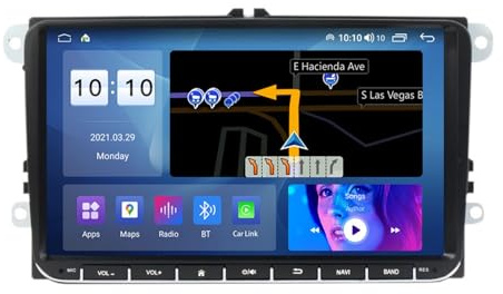 XEILLO Autos Sistema De Navegación para VW Magotan Sagitar Santana,Pantalla Grande Android con Control Central GPS Y Radio Bluetooth Integrada,M200S 2+32 Octa-Core Full Network
