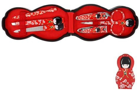 Anneome Kit de Manucure Adorable Coupe-ongles en Acier Inoxydable 6 Pièces pour Homme et Femme, Design Cartoon Charmant, Pratique et Gain de Temps pour Soins des Ongles