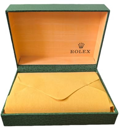 ROUREOX Scatola Display Verde - Custodia Orologio Singola Pelle, Organizer Legno con Cuscino Protezione per Rolex Cosmograph Daytona