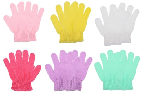 Five-finger Exfoliating Gloves 10pcs Nylon Bathing Glove for Home | Massage, Foaming Finish, Chest and Arms Use, Comfortable Material, Creative Shower Wipe Random Color