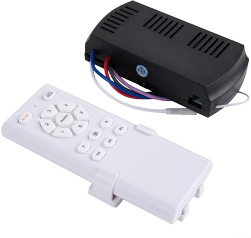 Igniport Telecomando per ventilatore da soffitto ad alta tensione con 6 velocità, ricevitore da 50 W per luce del ventilatore, controllo wireless 100-240 VAC (B)