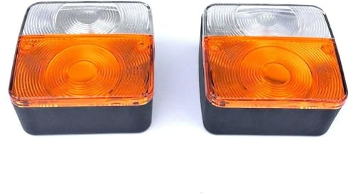 MelTruck 2x Blink-Positionsleuchte Blinker E20 für LKW Anhänger Wohnwagen Oldtimer mit Glühbirnen 12V