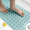 HITSLAM Alfombra de bañera Antideslizante, 101x40cm Extra Grande Alfombra Ducha Antideslizante con Ventosa, Resistentes al Moho y Lavables a máquina Alfombra baño, Verde