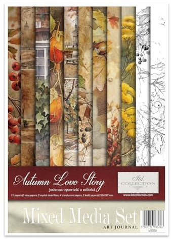 ITD Collection Papel de arroz, Autumn Love Story, 21 x 30 x 0,15 cm