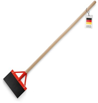 blizz-z Profi-Bodenschaber mit Buchenholzstiel (Blattbreite: 300 mm) | Stoßscharre mit stabilem Federstahlblatt (Stärke: 1 mm) und Verstärkungsstreben | Made in Germany