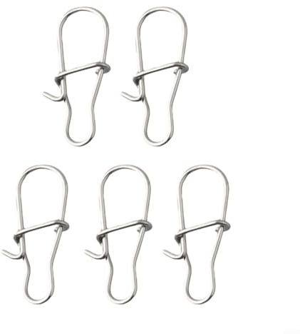 Bulevisiter 50 connettori girevoli a scatto in acciaio inox con anelli solidi, clip di sicurezza per rotazione flessibile e fissaggio sicuro dell'attrezzatura in acqua dolce e salata (3#per)