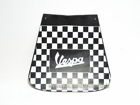Paraspruzzi a scacchi con logo Vespa