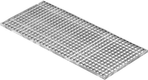 Fenau - 490 x 1190 x 20 mm - Gitterrost, MW: 30/30 mm, verzinkt, Rost für Zarge: 500 x 1200 x 23 mm, Bau-Normrost für Lichtschacht