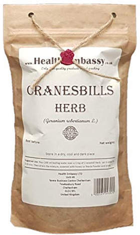 Health Embassy Cranesbills Herb Tea | Geranium robertianum L | 100g