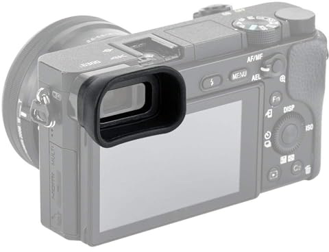 Große Augenmuschel Silikon Kamerasucher Okular für Sony A6300 A6100 A6000 | 17mm Langes okular, Ersetzt FDA-EP10 eyepiece, Blendet streulicht im sucher aus, Bequem für außenaufnahmen