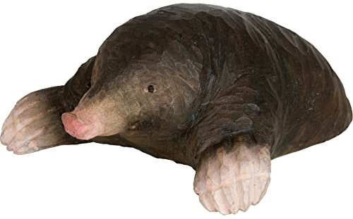 WILDLIFEGARDEN WG5943 Maulwurf - Handgeschnitzter Tierfigur aus Holz