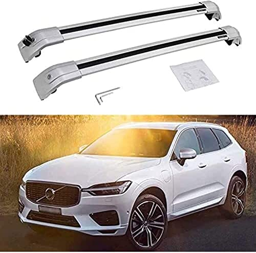 2 Stück Auto Dachträger Querstangen für Volvo XC60 2018 2019 2020, Relingträger Dachgepäckträger und Dachboxen LastenträGer ZubehöR, Auto ZubehöR