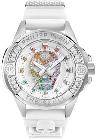Philipp Plein Armbanduhr für Damen, Analog, Quarz, The Skull, 41mm, PWNAA1023