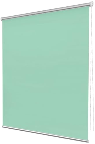Doppelrollo Klemmfix Ohne Bohren 35 x 160 cm Blickdicht Sichtschutz Rollo Klemmrollo Verdunkelnd Rollos Höhe Stufenlos Verstellbar für Fenster und Tür, Zart Grün