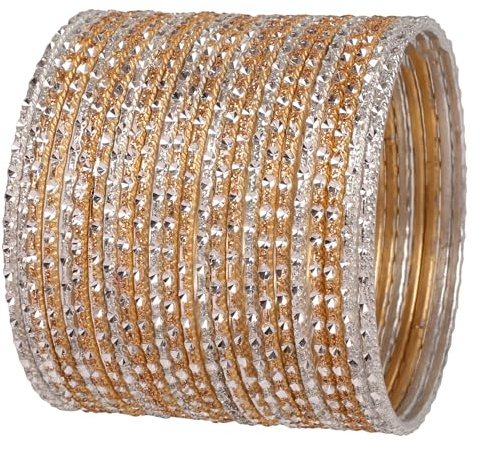 Touchstone indisk Bollywood underbart handgjort handsåg skalat mönster designer smycken armband armband i guld eller koppar eller silvertoner för kvinnor., M - Circ 7.8 in-Indn Size 2.8-Dia 2.5 in