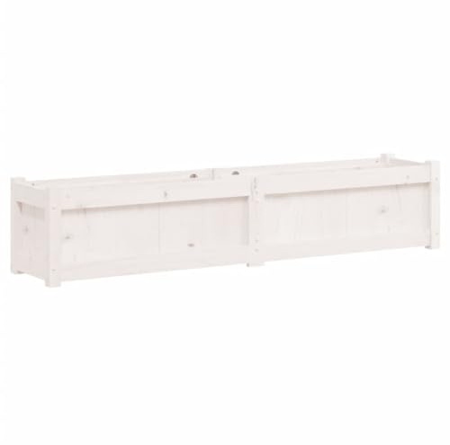 vidaXL Odlingslåda vit 150x31x31 cm massiv furu