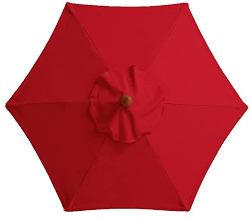 3M Housse de parasol imperméable et anti-UV pour parasol de jardin de 2 m et 3 m Rouge