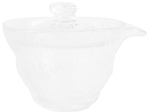 OKUMEYR Hammer Tea Set Glass Cup for Drinking Tea Cup Handmade Teaware for Your Tearoom Tableware Includes Ice- Grain Design