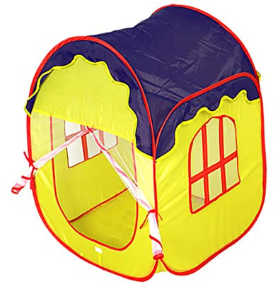 GAROZATION Kinder Spielzelt Aus Leichtem Faltbarem Material Für Drinnen Mit Ozean Bällebad Und Fenster Tragbares Kinderspielhaus Für 4-6 Mit Einfacher Montage Und Glatter Oberfläche