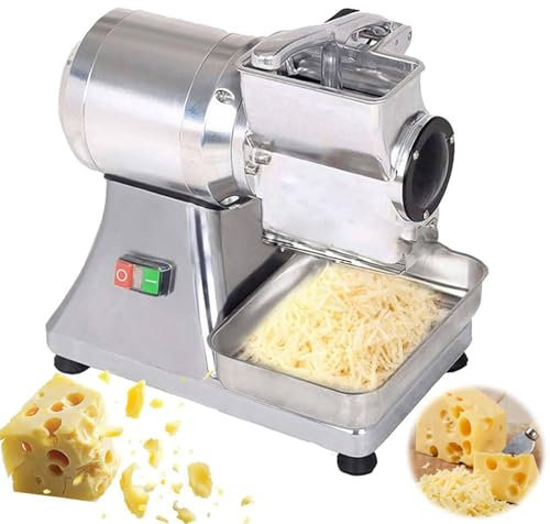 Rallador rotatorio eléctrico de 550 W, rallador de queso eléctrico, tritura rápidamente trozos, molinillo automático de mantequilla y pan rallado para queso, pepino y zanahoria
