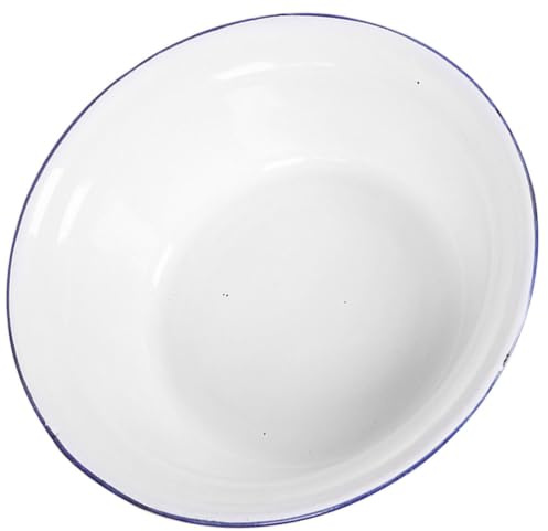 Garneck Enamel Pie Plate Deep Baking Tray Enamel Multiple Electric Kettles Pie Dish Small Baking Tray Rice Bowl Deep Mince Dish White