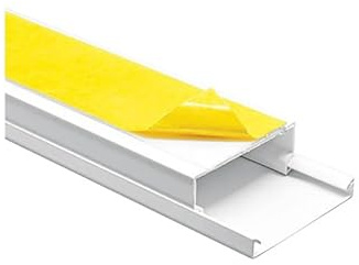 Canalina passacavi fili elettrici muro adesiva 25x16 mm 2 metri kit da 10 pezzi 20 metri