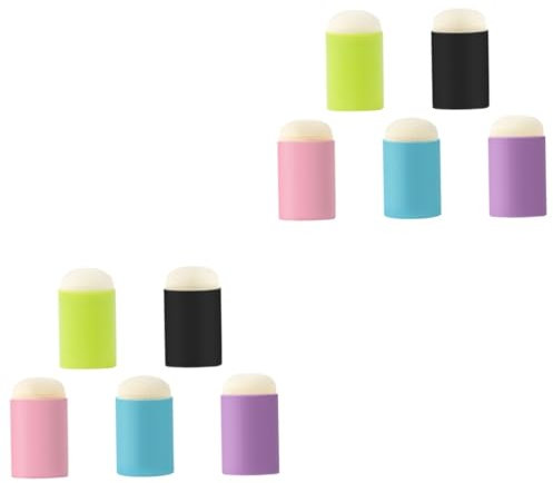 Operitacx 2 Sätze Finger Schwamm Stempel Fingerstempel Bastelset Painting Zubehör Schwammstempel Make-up-entferner-Schwamm Schmierer Zeichnungsschwamm Malschwamm Plastik 5 Stück * 2