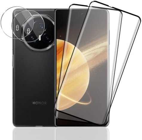 Rnnmeeko 2+2 Stück Schutzfolie für Honor Magic V3 Panzerglas, 9H Härte Panzer Schutz Glas folie und Kameraschutz Schutzglas, Anti-Kratzer Blasenfrei Displayschutzfolie für Honor Magic V3