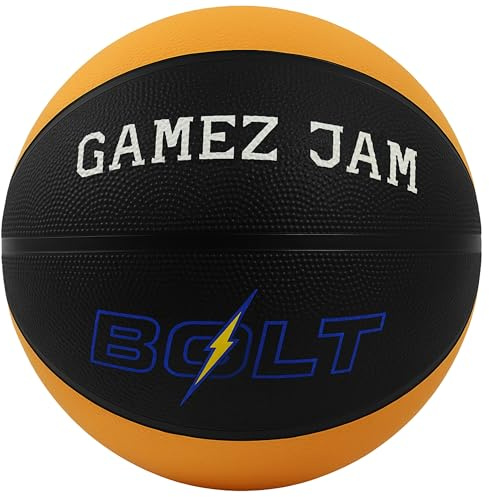 Gamez Jam Palla da Basket Taglia 7 – Pallone Basket Outdoor & Indoor per Adulti e Giocatori Esperti – Grip Antiscivolo in Gomma Resistente – Design Unico e Performante