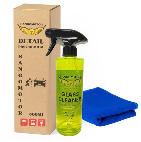 Limpia Cristales Coche y Moto Profesional Interior y Exterior. Limpiador de Cristales y Espejos. Limpia Desengrasa y Abrillanta No Vaho 500ml