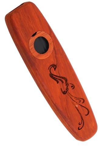SWOOMEY Holz Kazoo Flöte für Erwachsene Robustes Musikinstrument Leicht zu Spielen mit Klarem Klang für Soloauftritte und Ukulele Begleitung