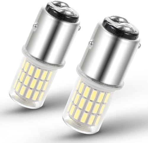 2357 1157 2057 7528 P21/5W Brake Light Bulb for Daytime Running (DRL) and Back-Up/Reverse Lights,12V-24V BAY15D 6000K Bright White LED Bulbs Replacement for RV Car Camper Trailer Tail Brake Stop,2Pack
