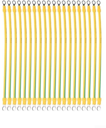 20 Stück BVR-Erdungskabel mit 10/12/14 AWG-Klemmen für zuverlässige Erdung (12 AWG-20 cm)