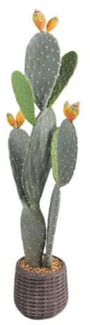 Plantes artificielles de cactus en pot - 106 cm - Grand cactus artificiel - Décoration - Pour la maison, le jardin, le bureau, la décoration, les cadeaux de pendaison de crémaillère - Vert
