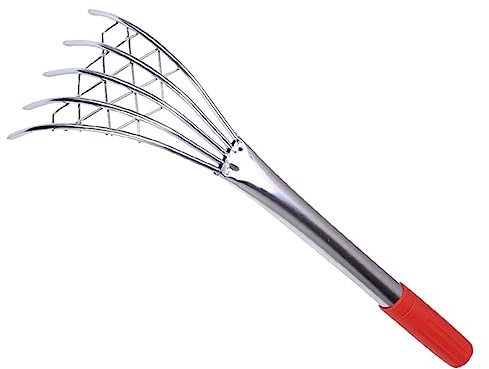 JOINPAYA Rastrello per Scavare Gusci e Telline con Manico in Acciaio Inossidabile per Vongole Ergonomico Attrezzo da Spiaggia nel Sabbia