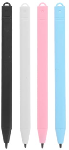 NUOBESTY Stylet Tablette Graphique Électronique, 4 Pièces Multicolores, Pointe Fine pour Écriture et Dessin sur Tablette LCD, pour Étudiants et Professionnels en Création