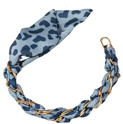 CHIZISX Dragonne de poignet en métal et tressé avec double boucle pour une fixation sécurisée Longueur 32 cm