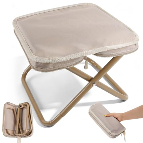 ENUTROF Camping-hocker Campinghocker Fußhocker Outdoor Klappbarer Hocker | Camping Faltbar Campingstuhl Klein Faltbarer Klapphocker Leicht Gartenhocker Klappbar Falthocker Angelhocker für Gartenarbeit