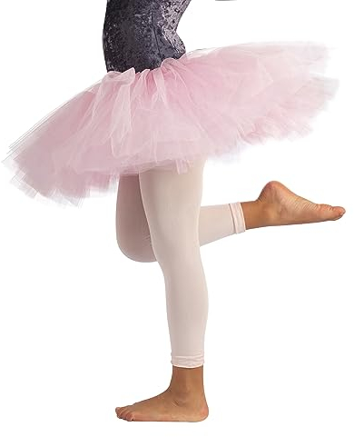 CALZITALY Pack 1 oder 2 Paare - Mädchen Tanz Leggings, Ballett Leggings, Ballet Footless Tights, Schwarz, Rosa, 4-6, 8-10, 12-14 Jahre, 60 Den, Made in Italy (4-6 Jahre, Rosa)
