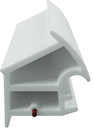 DIWARO® Stahlzargen-Dichtung SZ156 | weiß oder grau | 5 lfm für Haus- und Innentüren. Zum Schallschutz und abdichten der Tür. Bestehend aus TPE (Thermoplastischen Elastomer) (weiß)