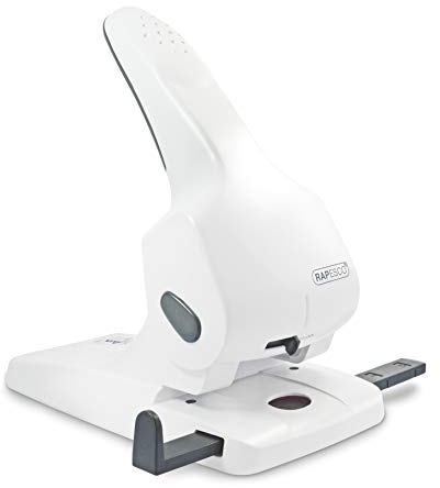Rapesco 1383 Zero-65 Hochleistungslocher, 65 Blatt Stanzkapazität, Weiß