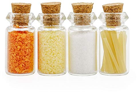 Odoria 1/12 Miniatur Gewürzglas 4 Stück Puppenhaus Küche Zubehör, A
